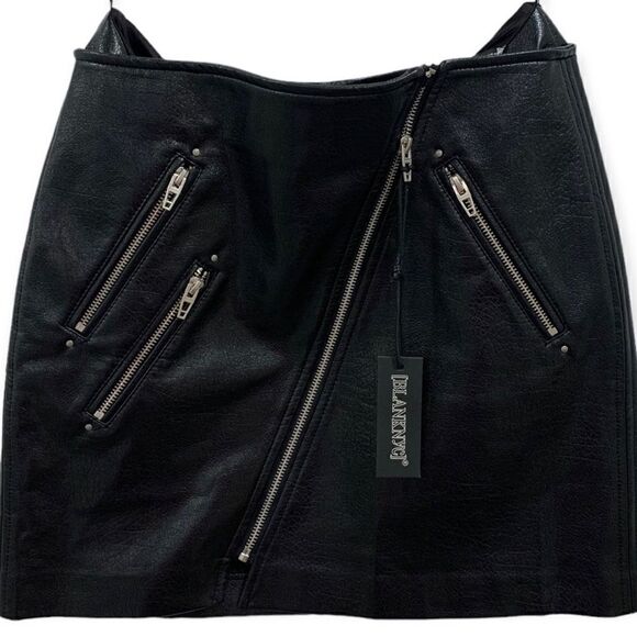 Blank NYC Dresses & Skirts - REVOLVE.com Blank NYC moto leather mini skirt, Size 27 NWT